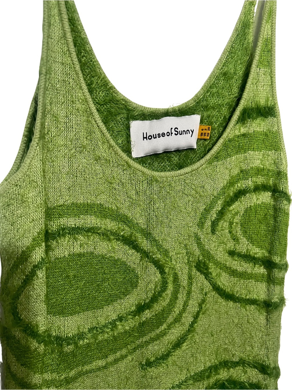 House of Sunny Green Abstract Pattern Maxi Slip Dress - Picture 2 of 4